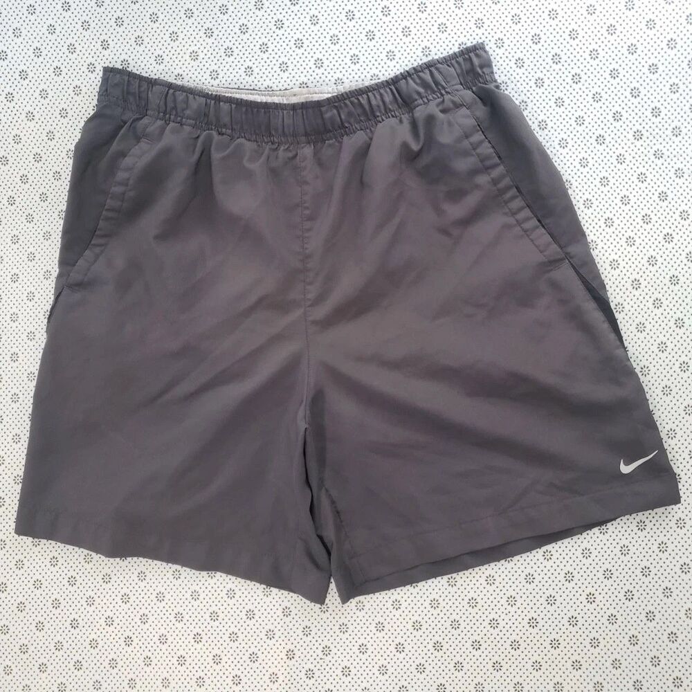 Nike Mens Medium Gray Dri-Fit Athletic Running Training Performance Shorts